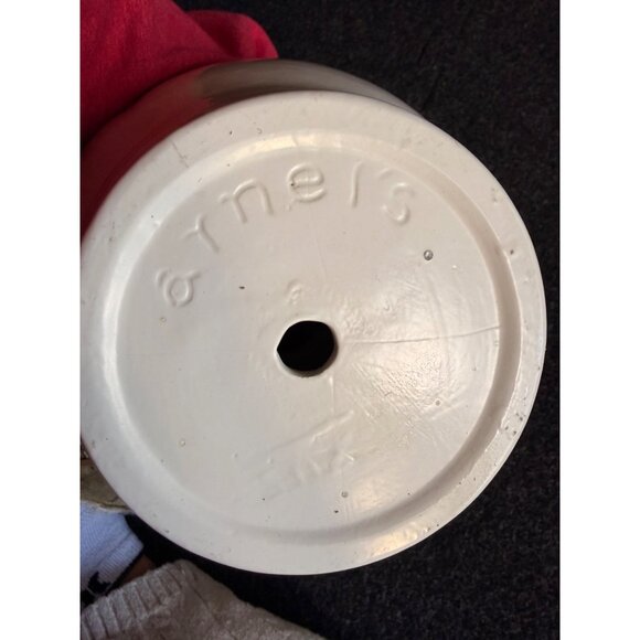 Large White Ceramic Pitcher With Ornate Embossed Design By Arnels - Picture 2 of 8